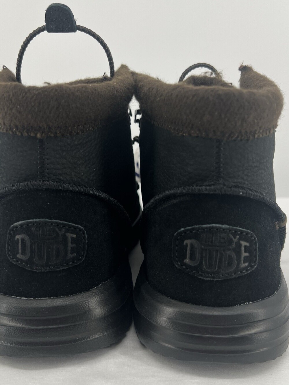 Hey Dude Men's Bradley Black Leather boots water-repellent Size US 11 - Picture 13 of 13